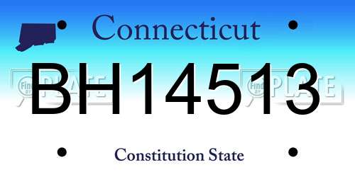 BH14513 Connecticut License Plate