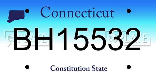 BH15532 Connecticut License Plate