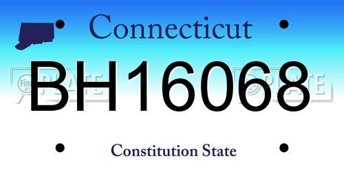 BH16068 Connecticut License Plate