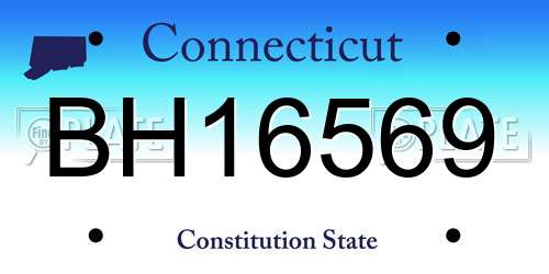BH16569 Connecticut License Plate