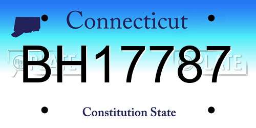 BH17787 Connecticut License Plate