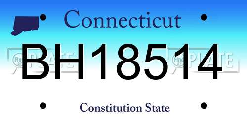 BH18514 Connecticut License Plate