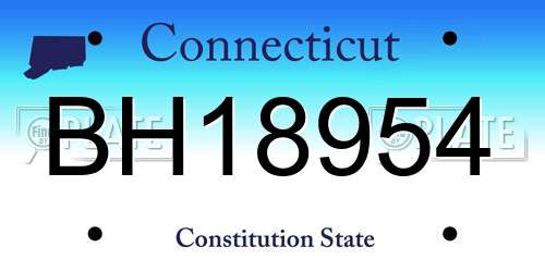 BH18954 Connecticut License Plate