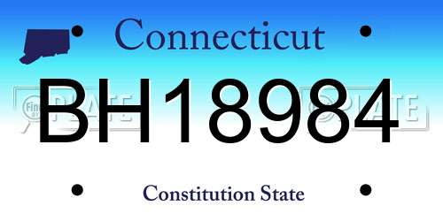 BH18984 Connecticut License Plate