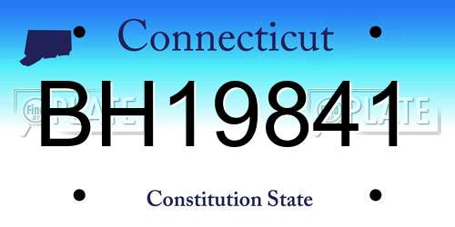 BH19841 Connecticut License Plate