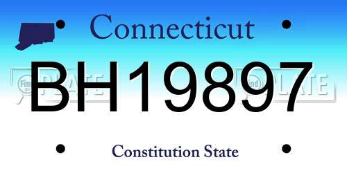 BH19897 Connecticut License Plate