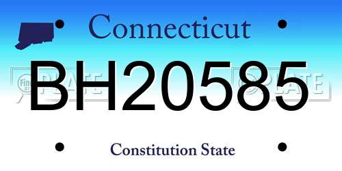 BH20585 Connecticut License Plate