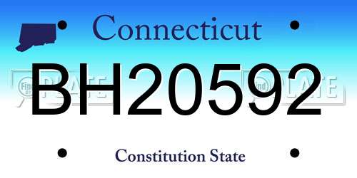 BH20592 Connecticut License Plate