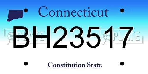 BH23517 Connecticut License Plate
