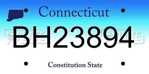 BH23894 Connecticut License Plate