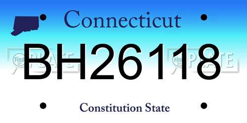 BH26118 Connecticut License Plate