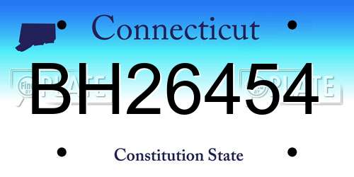 BH26454 Connecticut License Plate