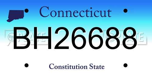 BH26688 Connecticut License Plate