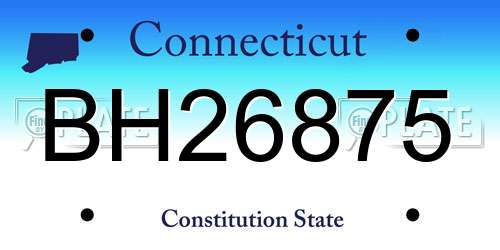 BH26875 Connecticut License Plate