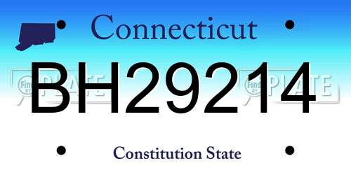 BH29214 Connecticut License Plate