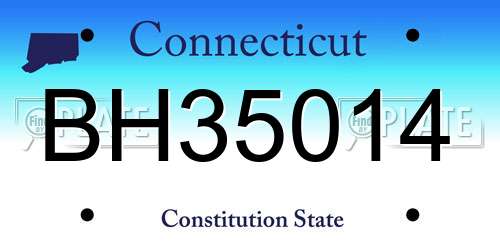 BH35014 Connecticut License Plate