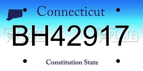 BH42917 Connecticut License Plate