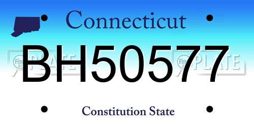 BH50577 Connecticut License Plate