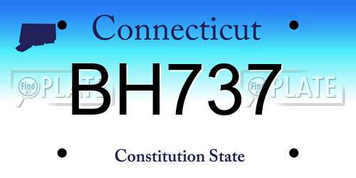 BH737 Connecticut License Plate