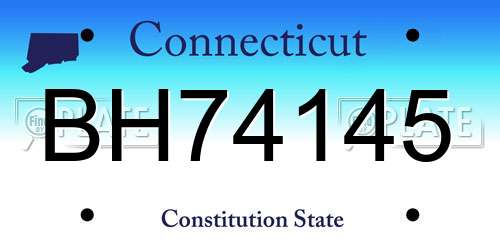 BH74145 Connecticut License Plate