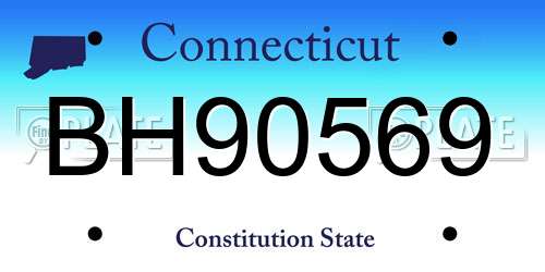 BH90569 Connecticut License Plate