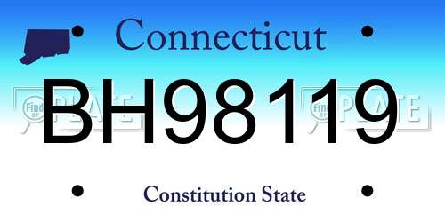 BH98119 Connecticut License Plate