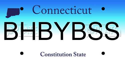 BHBYBSS Connecticut License Plate