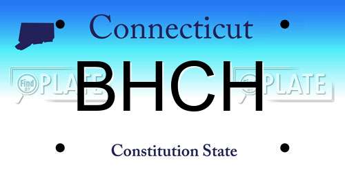 BHCH Connecticut License Plate
