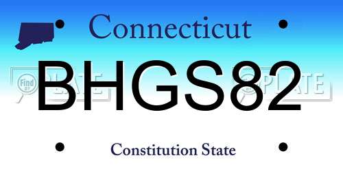 BHGS82 Connecticut License Plate