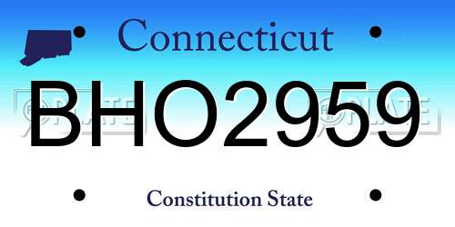 BHO2959 Connecticut License Plate