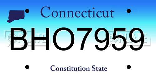 BHO7959 Connecticut License Plate