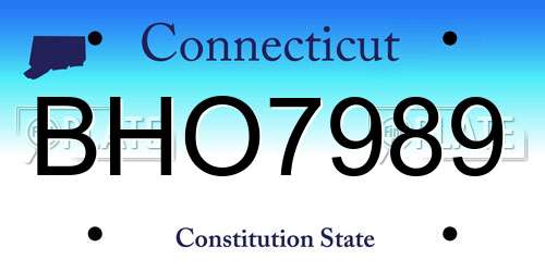 BHO7989 Connecticut License Plate