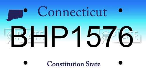BHP1576 Connecticut License Plate