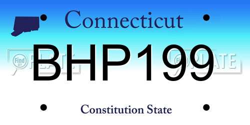 BHP199 Connecticut License Plate