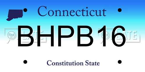 BHPB16 Connecticut License Plate