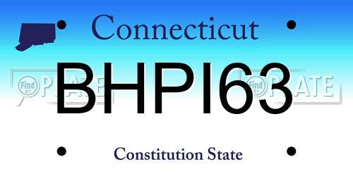 BHPI63 Connecticut License Plate
