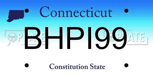 BHPI99 Connecticut License Plate