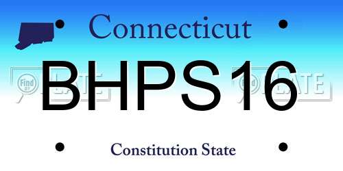 BHPS16 Connecticut License Plate