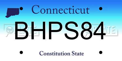 BHPS84 Connecticut License Plate
