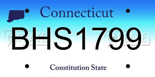 BHS1799 Connecticut License Plate