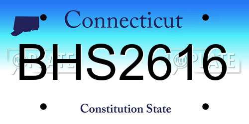 BHS2616 Connecticut License Plate