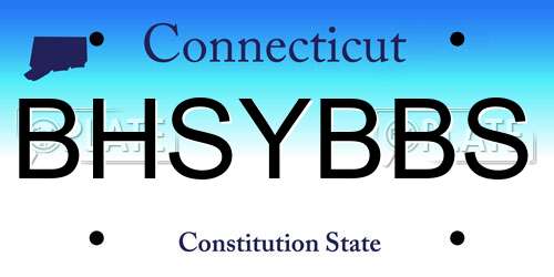 BHSYBBS Connecticut License Plate
