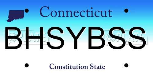 BHSYBSS Connecticut License Plate