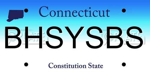 BHSYSBS Connecticut License Plate
