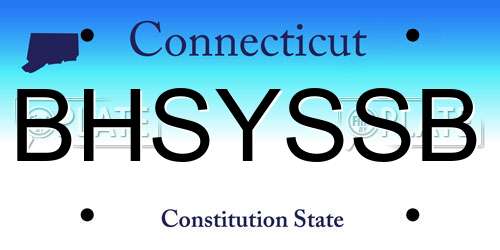 BHSYSSB Connecticut License Plate