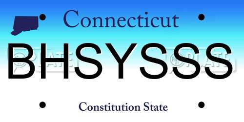 BHSYSSS Connecticut License Plate