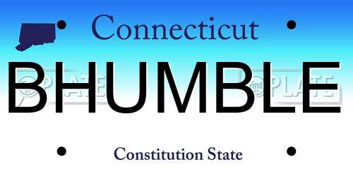 BHUMBLE Connecticut License Plate