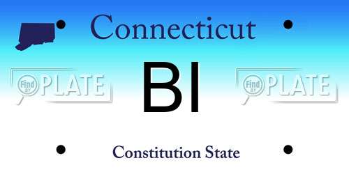 BI Connecticut License Plate