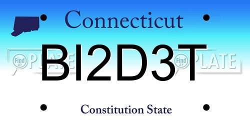 BI2D3T Connecticut License Plate