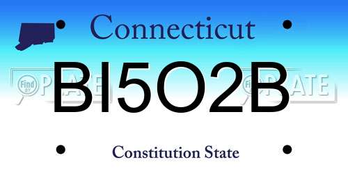 BI5O2B Connecticut License Plate